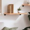 vidaXL Wall Shelf Light Brown Solid Oak Wood with a Varnished Finish