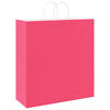 vidaXL Paper Bags 50 pcs with Handles Pink 45x17x48 cm