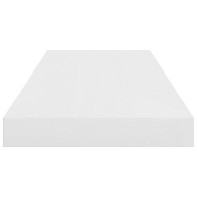 vidaXL Floating Wall Shelves 2 pcs High Gloss White 23.6"x9.3"x1.5" MDF