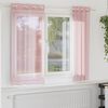 vidaXL Voile Curtains with Grommets 2 pcs Pink 55.1x68.9"