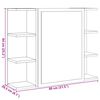 vidaXL Bathroom Mirror Cabinet Sonoma oak Engineered wood, acrylic 31.5 in