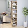 vidaXL Book Cabinet Sonoma oak Engineered wood Tall Book Cabinet
