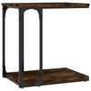 vidaXL Side Table Smoked Oak Engineered Wood, Steel Side Table