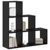 vidaXL Room Divider Bookcase Black Oak 38.98 x 11.42 x 38.98 in