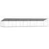 vidaXL Dog Cage Grey Galvanized steel, water-resistant fabric Extra Large