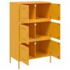 vidaXL Highboard Mustard yellow Steel Large Highboard Rectangular