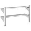 vidaXL Wall Shelf Silver Stainless steel 39.4 x 11.8 x 23.6 in