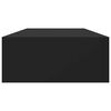 vidaXL Drawer Shelf Set of 2 Black MDF, Metal 23.6x9.3x3.9 in