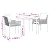vidaXL Garden Dining Set Brown, Black, Cream White