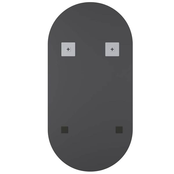 vidaXL Mirror Transparent Glass Medium Minimalist Mirror Oblong