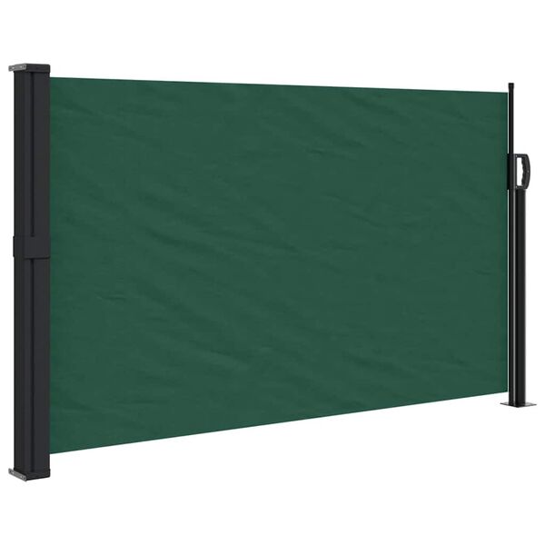 vidaXL Retractable Side Awning Dark Green 47.2"x236.2"