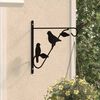 vidaXL Hanging Basket Bracket Black Powder-coated steel Medium