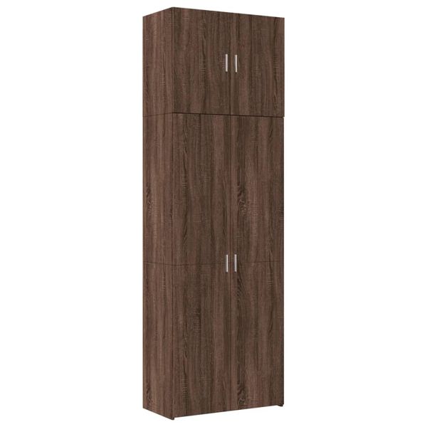 vidaXL Highboard Brown Oak 31.5"x16.7"x98" Engineered Wood