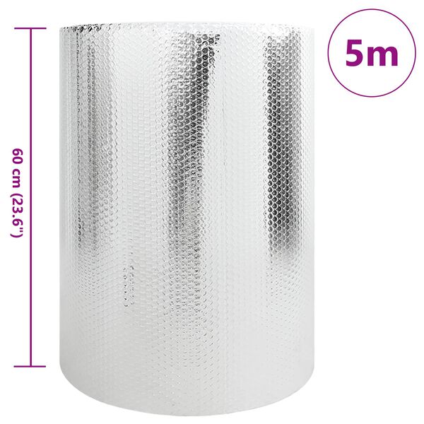 vidaXL Radiator Heat Reflector Silver 30 x 0.6 m Polyethylene
