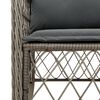 vidaXL Garden Dining Set Gray PE rattan 5 Piece Removable Covers