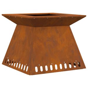 vidaXL Fire Pit Brown 60 x 60 x 50 cm Weathering steel