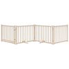 vidaXL Dog Gate with Door Foldable 4 Panels 126.0 " Solid Wood Fir