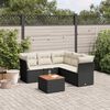 vidaXL Garden Sofa Set Black, Cream White