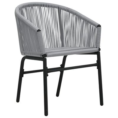 vidaXL Patio Chairs 2 pcs Anthracite PE Rattan