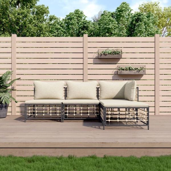 vidaXL Garden Lounge Set Anthracite