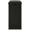 vidaXL Outdoor Garbage Bin Black 30.7"x16.1"x33.9" Polypropylene