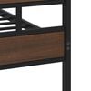 vidaXL Bed Frame Brown oak Steel and engineered wood Double Bed Frame