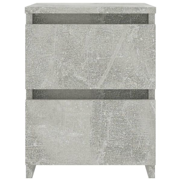 vidaXL Bedside Cabinet Set of 2 Concrete Grey Engineered Wood Small