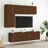 vidaXL TV Cabinet Brown oak Engineered wood Small to Medium TV Cabinet