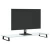vidaXL Monitor Stand Black 39.4"x13.8"x3.1" Tempered Glass and Metal