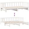 vidaXL Daybed With Trundle White Solid pinewood
