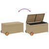 vidaXL Garden Storage Box Mix Beige PE Rattan Large Garden Storage Box