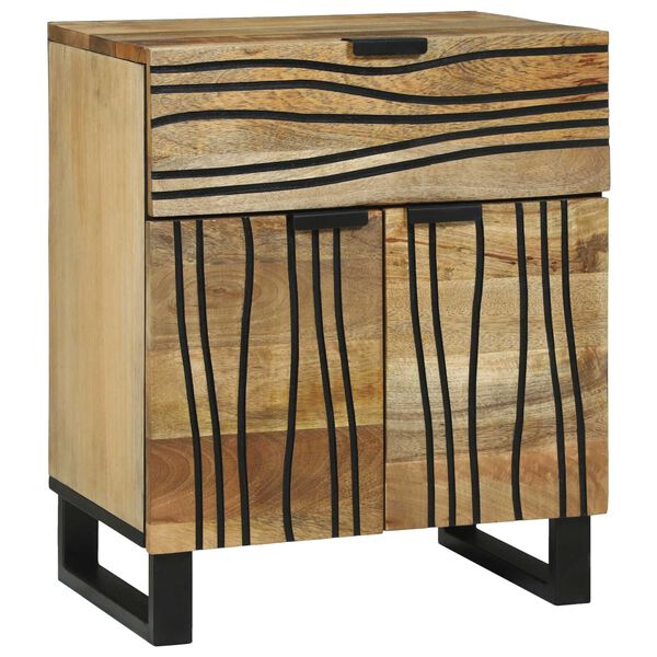 vidaXL Bedside Cabinet with Drawer Brown 19.69 x 12.99 x 23.62 in