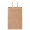 vidaXL Paper Bags 50 pcs with Handles Brown 21x11x31 cm