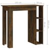 vidaXL Bar Table Smoked Oak Engineered Wood Small Bar Table