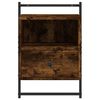 vidaXL Bedside Cabinet Smoked Oak Engineered wood Compact