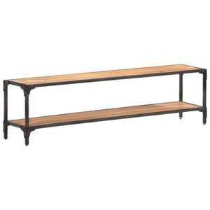 vidaXL TV Cabinet Natural Wood Solid Acacia Wood, Steel 59.1in