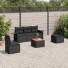 vidaXL Garden Sofa Set Black