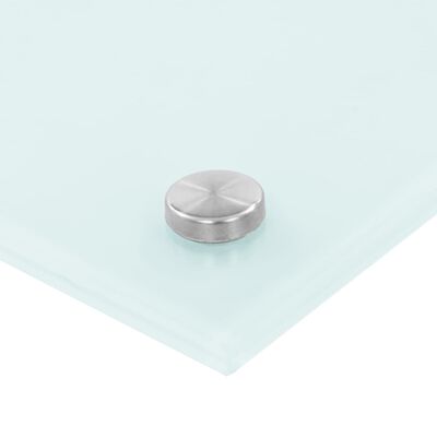 vidaXL Kitchen Backsplash White 35.4"x15.7" Tempered Glass