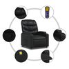 vidaXL Massage Recliner Chair Black