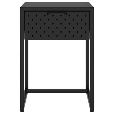 vidaXL Side Cabinet Black 15"x13.8"x21.3" Steel