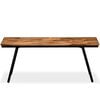 vidaXL Bench Brown, Black Reclaimed teak, Steel