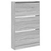 vidaXL Shoe Cabinet Grey Sonoma Engineered Wood 31.5 x 8.3 x 49.4 in