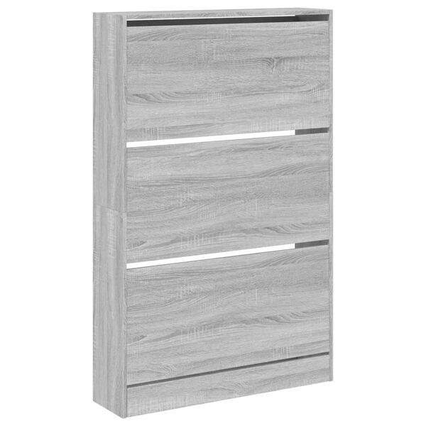 vidaXL Shoe Cabinet Grey Sonoma Engineered Wood 31.5 x 8.3 x 49.4 in