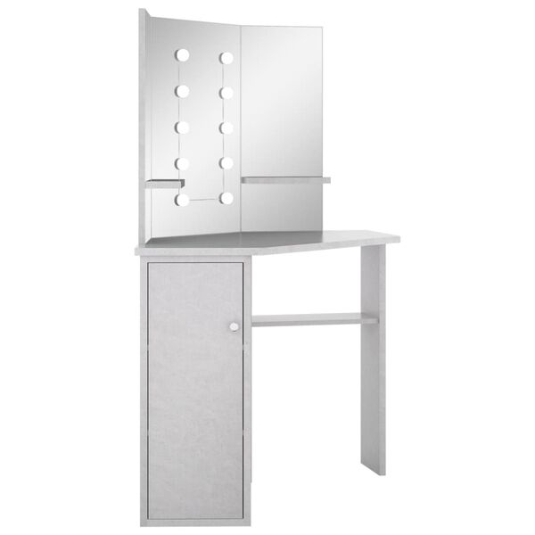 vidaXL Dresser Concrete Grey MDF, Melamine Medium Dressing Table