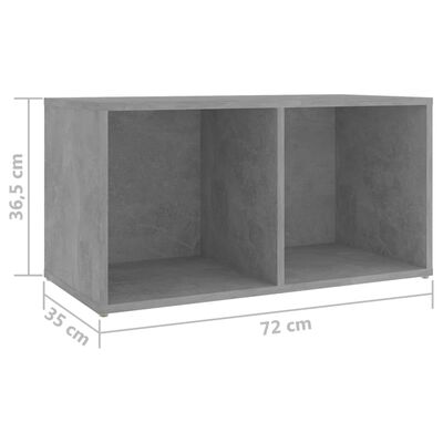 vidaXL TV Stands 2 pcs Concrete Gray 28.3"x13.8"x14.4" Engineered Wood