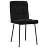 vidaXL Dining Chair Set of 4 Black Velvet, Plywood, Metal Standard
