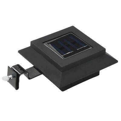vidaXL Outdoor Solar Lamps 12 pcs LED Square 4.7" Black
