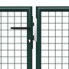 vidaXL Garden Gate Steel 157.5x29.5" Green