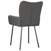 vidaXL Dining Chair Set of 2 Dark Gray Polyester, Metal, Plywood