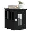 vidaXL Dog Crate Furniture Black Engineered wood, Steel 17.7x24.4x23.2 in